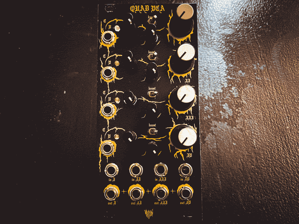 quad VCA with paper overlay