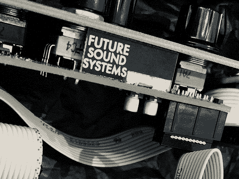 Future Sound Systems logo on the side of one of their TG series modules