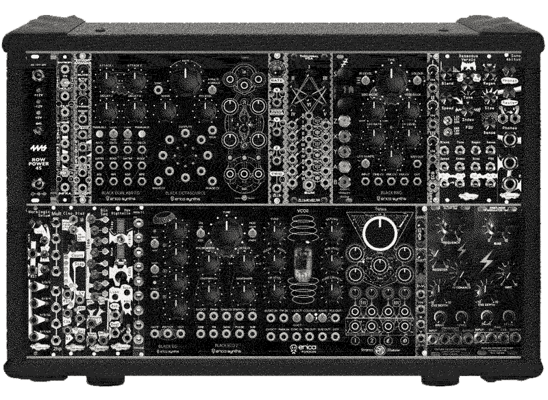 A modulargrid screenshot of my live eurorack case